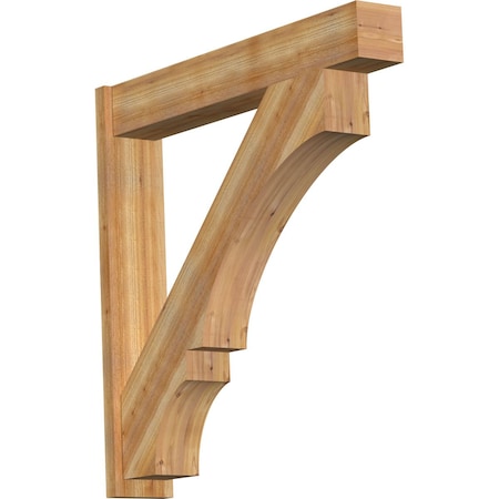 Ekena Millwork Balboa Block Rough Sawn Outlooker, Western Red Cedar, 8"W x 48"D x 48"H OUT08X48X48BOA05RWR